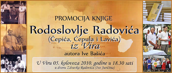 Promocija knjige Rodoslovlje Radovića iz Vira