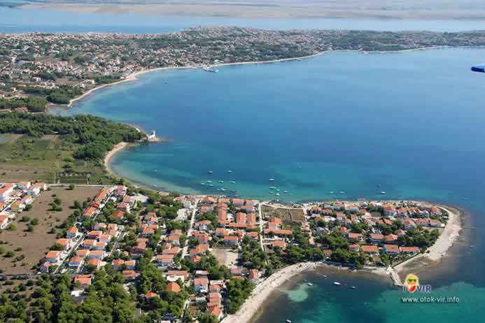 Zračna fotografija otok Vir