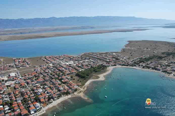 Zračna snimka otok Vir