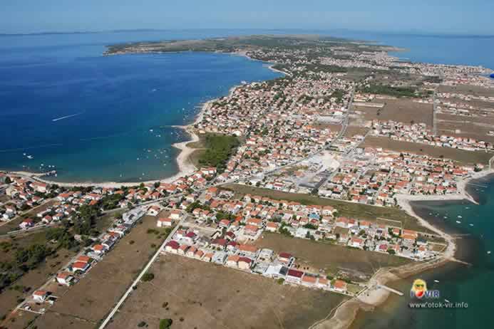 Zračna snimka otoka Vira