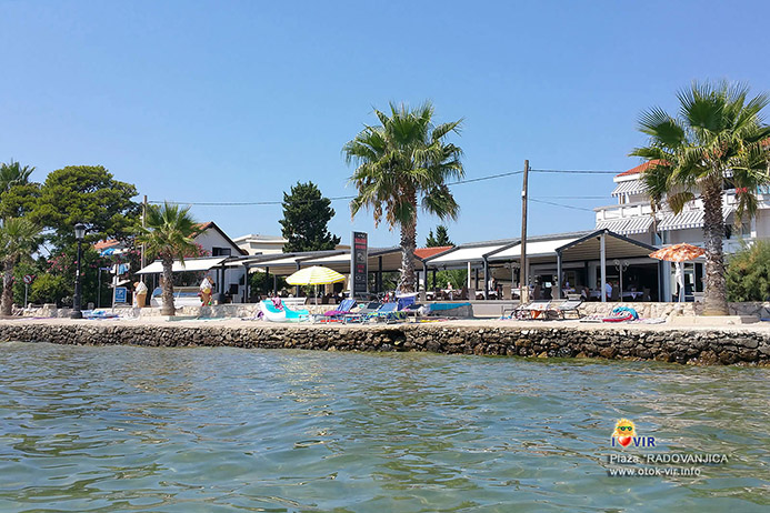 Kameno betonska plaža s palmama